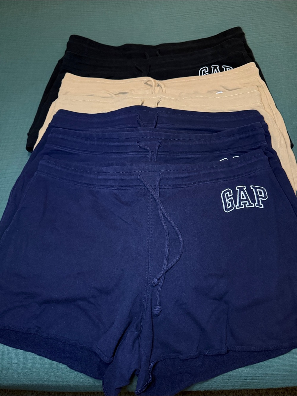 GAP Navy, Tan & Black Casual Cotton Shorts, 7 pairs!